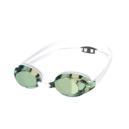 Speedo Vanquisher 2.0 Mirrored Swimming Goggles - Anti-Fog, UV Protection, Wide Panoramic Lens, Cushioned Silicone Seals, Four Nosepiece Options, Yellow, White