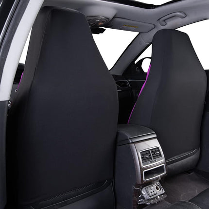 Flying Banner Butterfly car seat Covers ful Set Fashion Universal Lady Woman Female Rear Bench Split Colorized (2 Fronts, Purple)