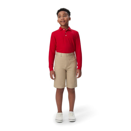 French Toast Boys Pull On Twill Shorts (Standard and Husky), khaki, 18 Husky