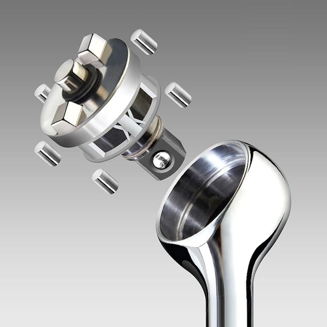 Zero Degree 38151 Ultra-Precise Gearless Ratchet – Nickel Plated High-Carbon Steel with ASME Certified Torque – Durable & Rust-Resistant – Used for Tight Spaces, 3/8" Drive