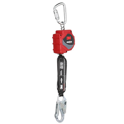 3M Protecta Self-Retracting Lifeline with Carabiner 3100513, Web, Steel Snap Hook, 11ft.