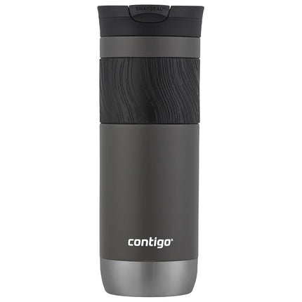 Contigo SnapSeal Insulated Stainless Steel Travel Mug with Grip, 20oz, Sake Grey