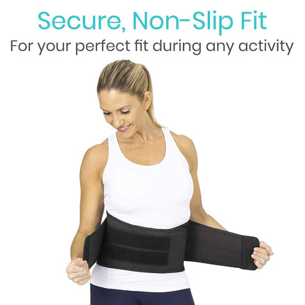 Vive Lower Back Support Brace for Men & Women - Dual Adjustable Lumbar Belt for Heavy Lifting, Herniated Disc, Sciatica, Scoliosis, & Thoracic Pain Relief - Compression Posture Device for Work or Home