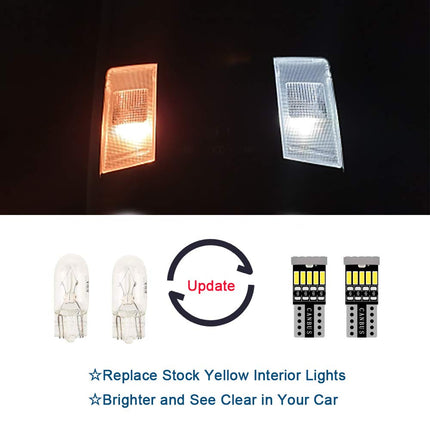 AWALITED Kit de luces LED interiores Sienna de 15 piezas, bombillas LED superbrillantes de mapa y domo de repuesto para todos los modelos Toyota Sienna 2011-2021