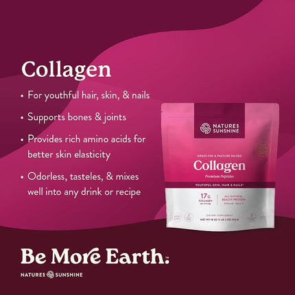 Nature's Sunshine Collagen Premium Peptides - Grass Fed and Pasture Raised 516 gram