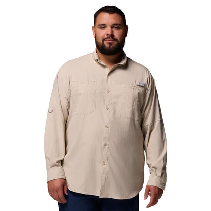 Columbia Men's Tamiami 2 Long Sleeve Shirt, Long Sleeve Shirt, Fossil, S