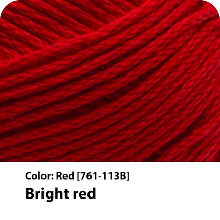 Lion Brand Yarn 761-113 24/7 Cotton Yarn, Red