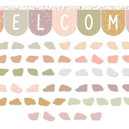 Teacher Created Resources Terrazzo Tones Welcome Bunting Bulletin Board (TCR7200)