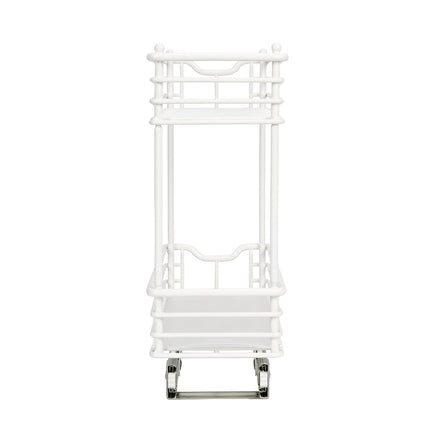 Organisateur coulissant étroit pour armoire Household Essentials, organisateur à deux niveaux, blanc, idéal pour les armoires étroites dans la cuisine, la salle de bain et plus encore, 17,8 cm
