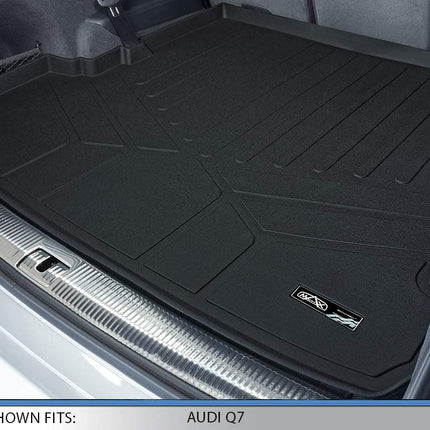 Tapis de coffre SMARTLINER toutes saisons sur mesure derrière la 2ème rangée, noir pour Audi Q7 2017-2019 - Tous modèles