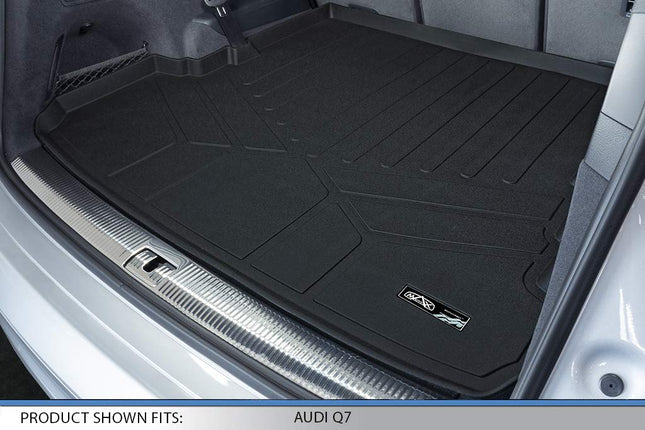 SMARTLINER All Weather Custom Fit Cargo Trunk Liner Floor Mat Behind 2nd Row Black for 2017-2019 Audi Q7 - All Models