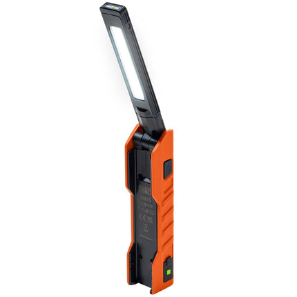 Klein Tools 56073 Foldable Craft Light, 500 Lumens LED with 180 Degree Rotation and 270 Degree Rotation, USB-C Rechargeable Flashlight with Built-in Spotlight, Magnetic Base, IP54 Rating