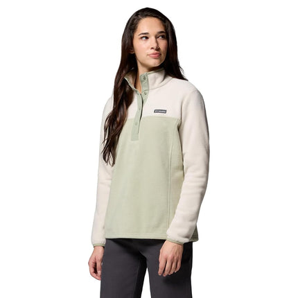 Columbia womens Benton Springs 1/2 Snap Pullover, Safari/Dark Stone, 2X