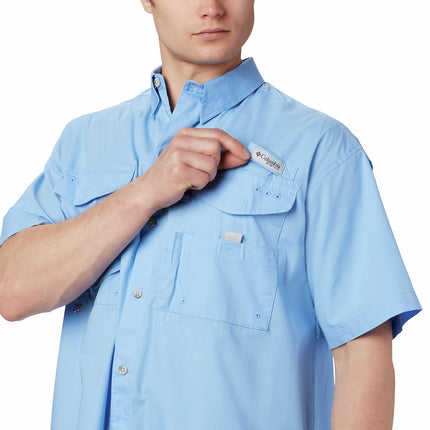 Columbia Men’s Bonehead Short-Sleeve Work Shirt, Comfortable and Breathable, White Cap, Large