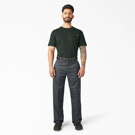 Loose Fit Double Knee Work Pants. Charcoal, 28 32