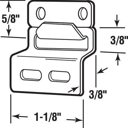 Prime-Line L 5791 Window Screen Hanger, Top Mount (4 Sets)