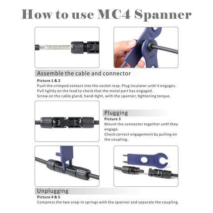 iCrimp Solar Crimping Tool Kit for Solar Panel Installation, All in One Solar Tool Set with Solar Crimper, Wire Cutter, Wire Stripper and Solar Connector Spanners