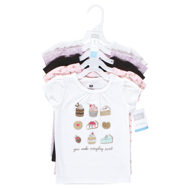 Hudson Baby Unisex Baby Short Sleeve T-Shirts, Bakery Tea Party, 12-18 Months