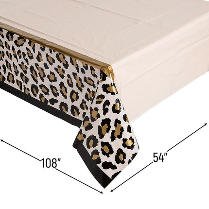 Fun Express Cheetah Animal Print Tablecloth