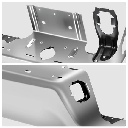 DNA MOTORING Rear Bumper Bar Compatible With Ram 2500/3500 2013-2018, Without Park Assist, CH1102378, Chrome, BUMP-R-DR13-FB-01-CH