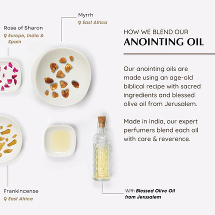 Frankincense, Myrrh & Rose of Sharon Anointing Oils, Holy Gifts, Aromafume