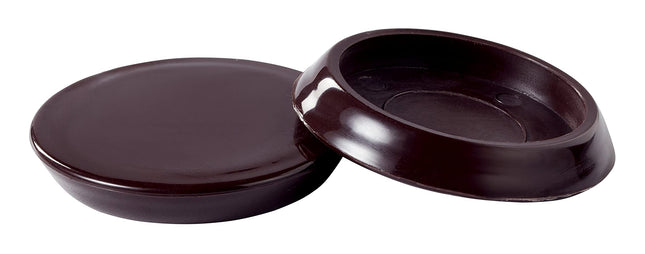 Scotch Adhesive Felt Pad Cups SP668-NA, Chair Leg Protectors for Hardwood Floors, Brown, 1.25-in, 4/Pack, 6-Packs Total