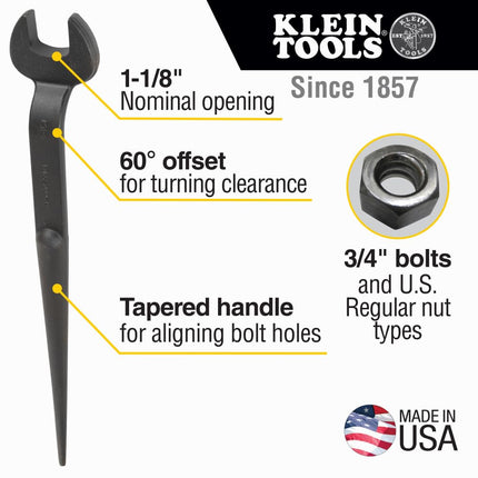Klein Tools 3222 3/4-Inch Bolt Erection Wrench for U.S. Regular Nut