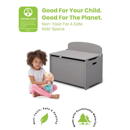 Delta Children My Size Deluxe Toy Box, Grey