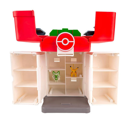 Pokémon Play ‘N’ Display Case - Multi-Level Storage Unit with Rooftop Arena and Space for 35+ 2-Inch Battle Figures