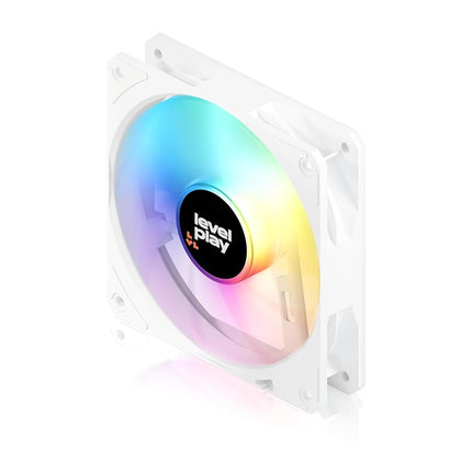 Levelplay CF120 ARGB 120mm PWM Fan 4-Pin Addressable-RGB 3-Pin Single Performance Fan (White)