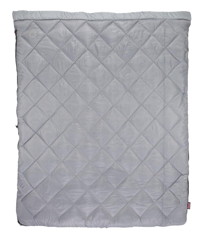 Saco de dormir doble Coleman de 7 °C, tamaño queen XL, diseño grande y alto, se separa en 2 sacos de dormir, lavable a máquina