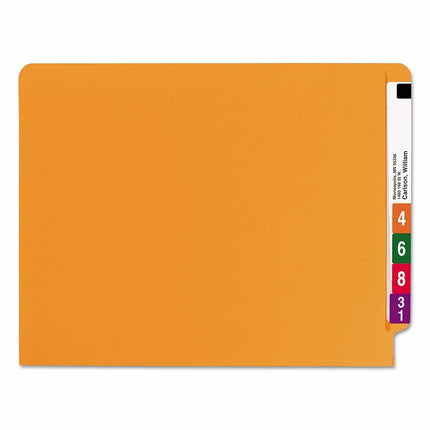 Smead End Tab Folder, Letter, Straight, 11 Point, Orange, 100 Per Box (25510)