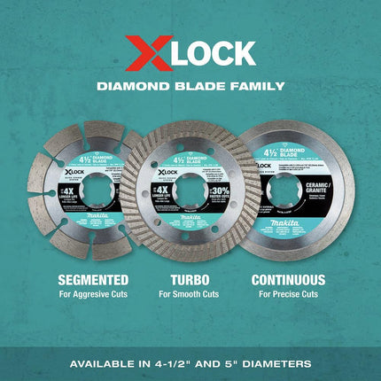 E-12647 X-Lock 4-1/2" Diamond Blade Variety Pack for Masonry Cutting, 3/pc