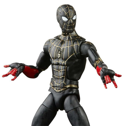 Marvel Legends Series Black & Gold Suit Spider-Man 15cm Collectible Action Figure Toy, 2 Accessories and 1 Build-A-Figure Part(s)
