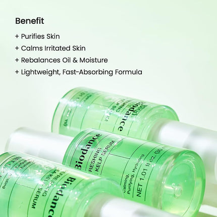 BIODANCE Refreshing Sea Kelp Serum, Oil & Sebum Control, Soothing, Calming Serum for Oily & Combination, Sensitive Skin, Korean Skin Care | 1.01 fl.oz x 1 ea