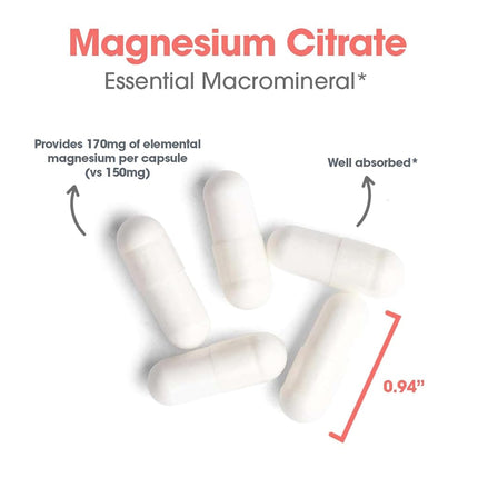 Allergy Research Group Citrate de magnésium 180 gélules végétales