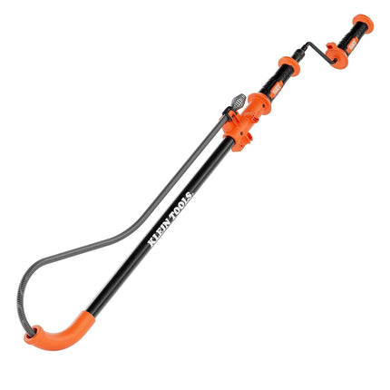 Klein Tools 53018 6-Foot Steel Toilet Auger, Extendable Toilet Snake Drain Clog Remover, Hybrid Manual Drill Operation, Plumbing Snake for Drains