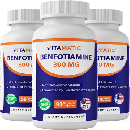 Vitamatic Benfotiamine 300 mg 90 Vegetarian Capsul