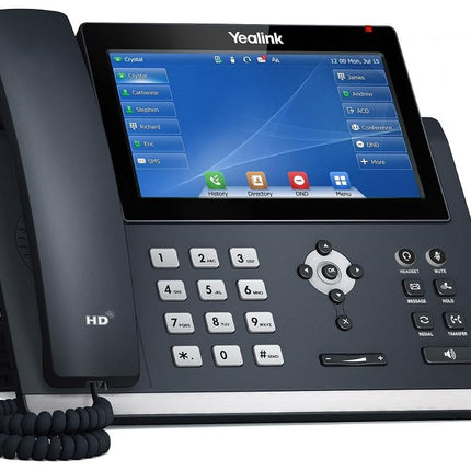 Yealink SIP-T48U Advanced IP Power over Ethernet Corded Phone with Optima HD Voice Technology and 7.0 Inch LCD Touch Screen Colour Display with Backlight (800 x 480 Pixel) – Black