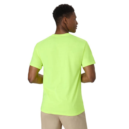 Paquete de camisetas de trabajo con bolsillo Hanes para hombre, camiseta que absorbe la humedad, control de olores, paquete de 2, verde seguridad, XXL