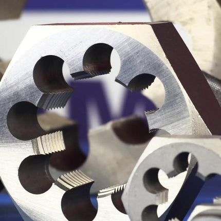 Drill America DWTHX13812LH Left Hand Hex Die, 1-3/8-12