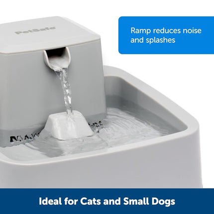 PetSafe Drinkwell 1/2 Gallon (64 Ounce) Small Pet Fountain - Small Dog and Cat Water Fountain - Dishwasher Safe Filtered Water Dispenser with Flow Control - Easy to Clean - Filters Included