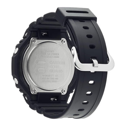 Casio G-Shock Quartz Watch with Analogue Digital Display, Blue Resin Case, Plastic Strap, 200 Metres Waterproof Rating, Long Battery Life, Model GA-2100-1A2ER