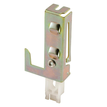 Prime-Line N 6549 1-1/2 in. Stamped Steel Housing with Nylon Guide Insert, Panel Wardrobe Door Guide for Acme and Stanley Doors (1 Pair)