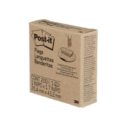Post-it Index 680-SHVR200 25mm x 43.2mm Sign Here Flags Value Pack in Desk Grip Dispenser (200 Sheets)