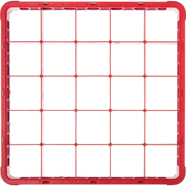 Carlisle FoodService Products OptiClean 25 compartimentos (3-1/2") Extensor de rejilla divisora de vidrio, rojo