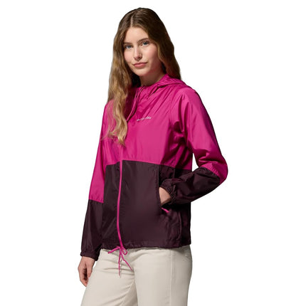 Columbia womens Flash Forward II Windbreaker, Fuchsia/Moonvista, M