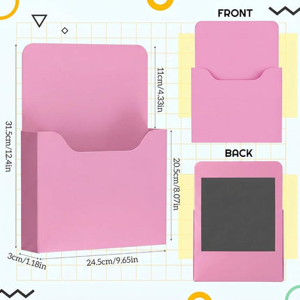 Gilprop 8 Pack Magnetic File Folder Holder for Whiteboard Classroom Storage