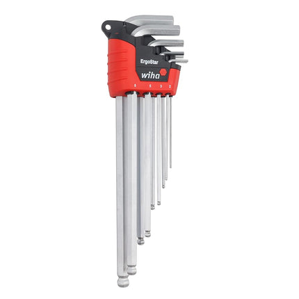 Wiha 66996 ErgoStar Ball End Hex L-Key, 9-Piece Se