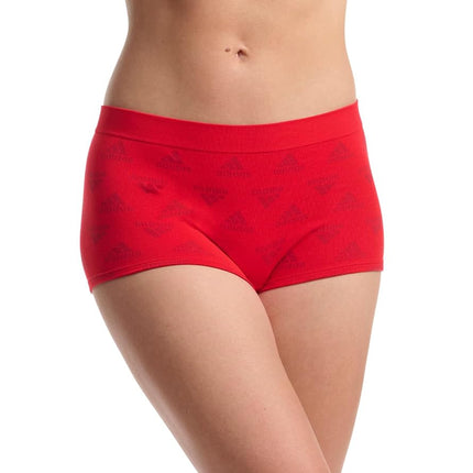 adidas Women's Seamless Boy Shorts Underwear 3-Pack, Vrjac/Wht/Nindg, XL